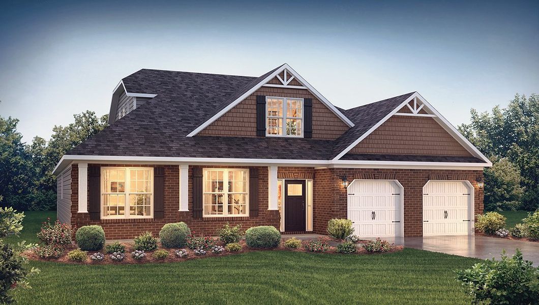 Representative exterior photo of a completed home built from the Oxford by D.R. Horton in Campbell Ridge, Pelzer, SC (Image 3).