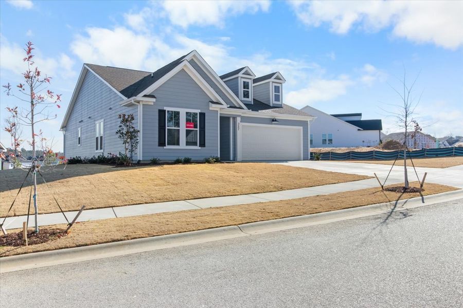 Front exterior of a new home in Sinclair at Crawford Creek, Grovetown, GA, highlighting curb appeal (Image 17).