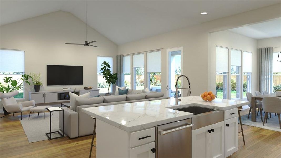 Furnished interior view inside a new home in Chatham Reserve, Providence Village (Image 9).