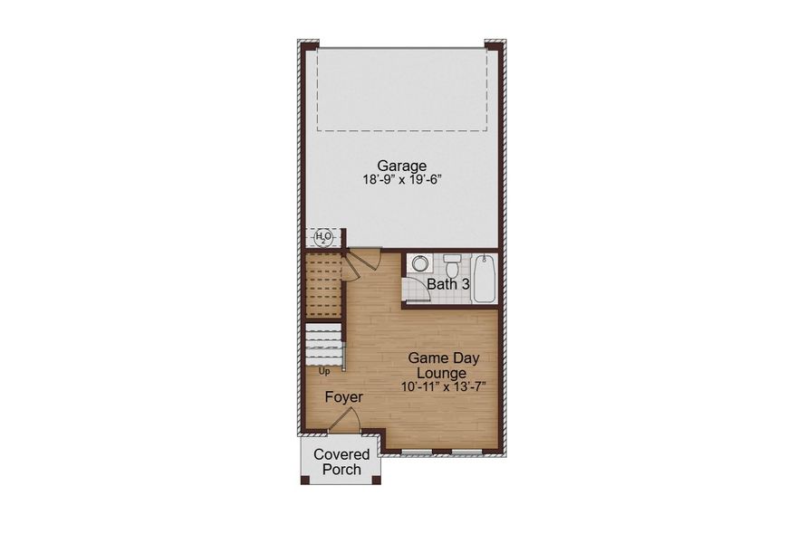 2D floor plan layout for the Marlowe by McKinley Homes in Marietta Crossing Township, Marietta, GA (Image 3).