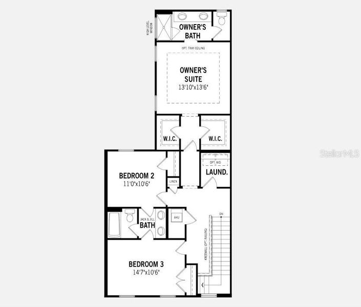 Amelia Floorplan - Second Floor