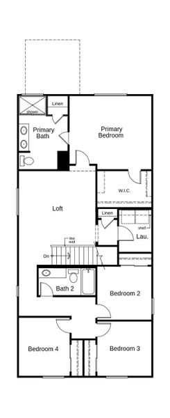 2D floor plan layout of this home in Founders Ridge, Vail, AZ (Image 3).