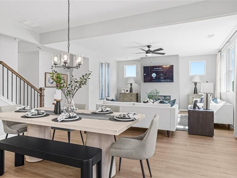Furnished interior view inside a new home in Wehunt Meadows, Hoschton (Image 16).