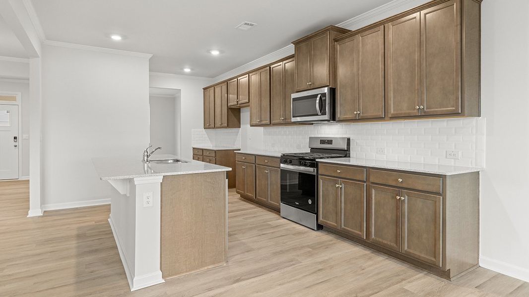 Representative furnished interior of a home built from the Halton by D.R. Horton in Hamptons at Riverwood South, Dallas (Image 5).