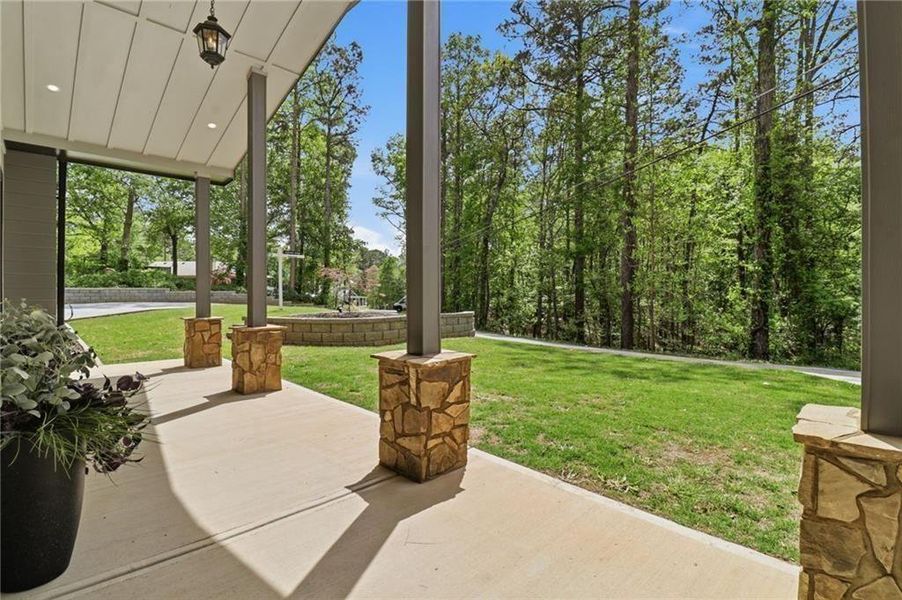 Exterior details and patio area of a home in , Acworth (Image 39).