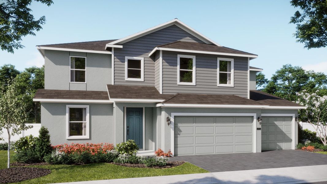 Transitional Elevation | Exbury | Trinity Gardens | New Homes in DeLand, FL by Landsea Homes