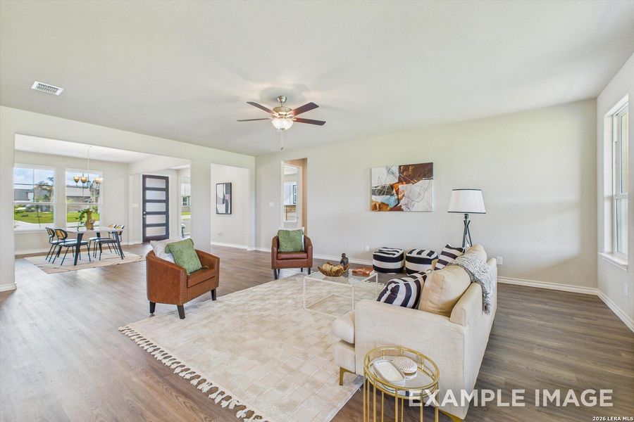 Furnished interior view inside a new home in Potranco Oaks, Castroville (Image 20).