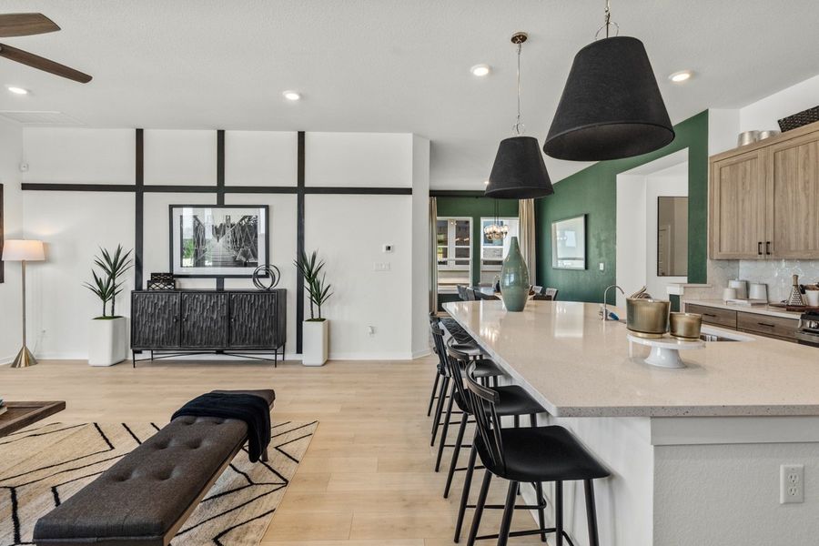 Furnished interior view inside a new home in The Grove at Blackhawk, Pflugerville (Image 49). Furnished interior view inside a new home in The Grove at Blackhawk, Pflugerville (Image 49).