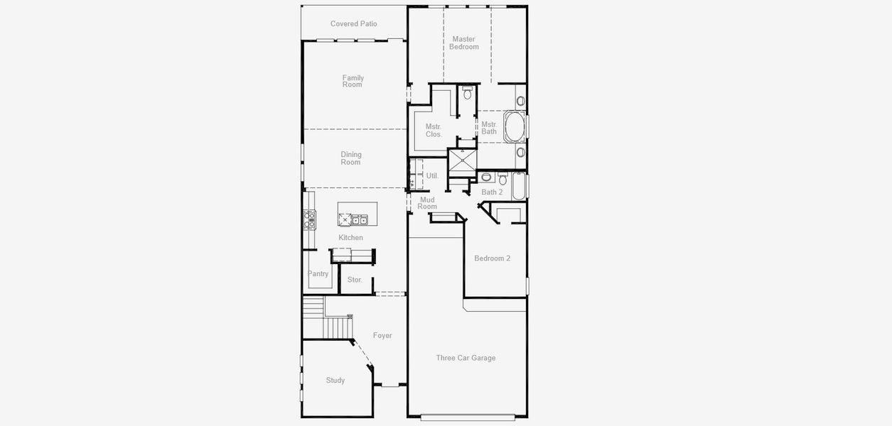 2D floor plan layout of this home in Furst Ranch, Argyle, TX (Image 4).