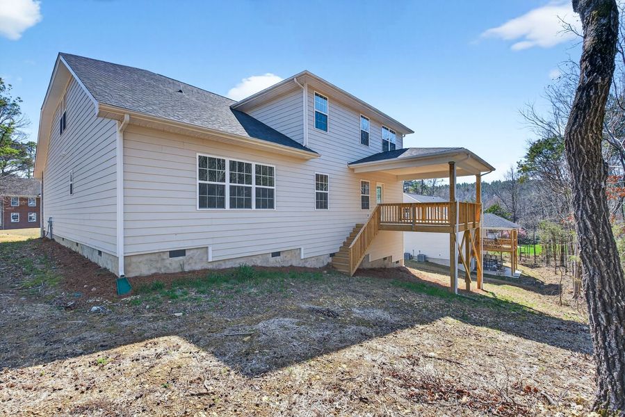 Exterior details and patio area of a home in Crystal Village, Albemarle (Image 3).