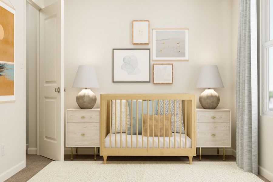 A room with a bed and lamps.