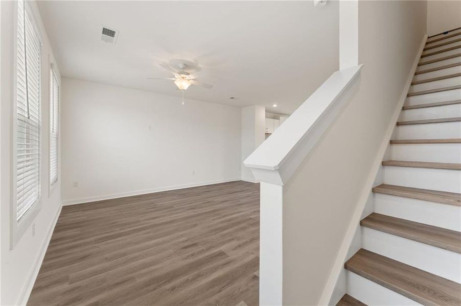 Spacious, unfurnished interior of a new home in Array, Atlanta (Image 8). Spacious, unfurnished interior of a new home in Array, Atlanta (Image 8).
