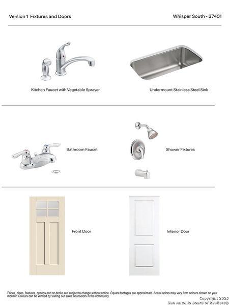 Sample of building materials used in homes in Whisper South, San Marcos (Image 37).