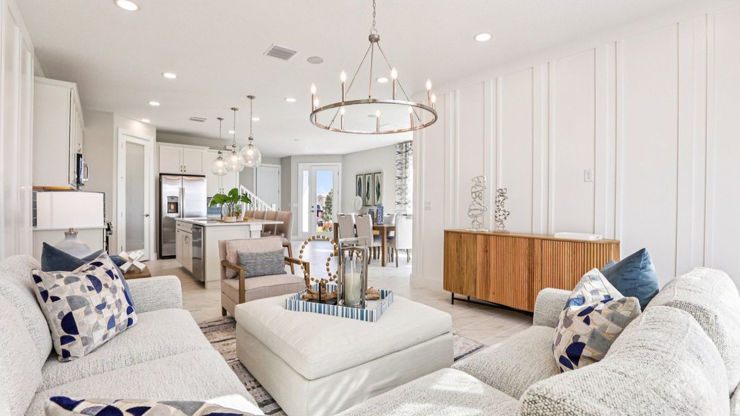 The Living Room and Kitchen The Living Room and Kitchen