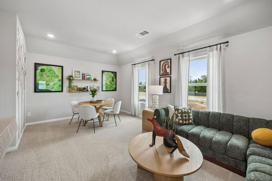 Game Room in the Oak home plan by Trophy Signature Homes – REPRESENTATIVE PHOTO