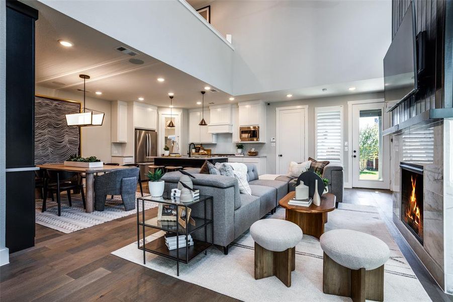 Furnished interior view inside a new home in Fields, Frisco (Image 4). Furnished interior view inside a new home in Fields, Frisco (Image 4).