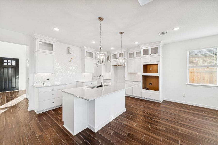 Gourmet island kitchen