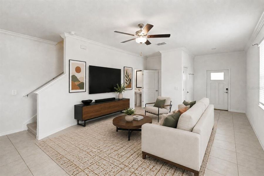Furnished interior view inside a new home in , Zephyrhills (Image 9). Furnished interior view inside a new home in , Zephyrhills (Image 9).