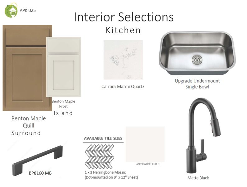 Designer Kitchen Selections for The Ingram Townhome at Anderson Park