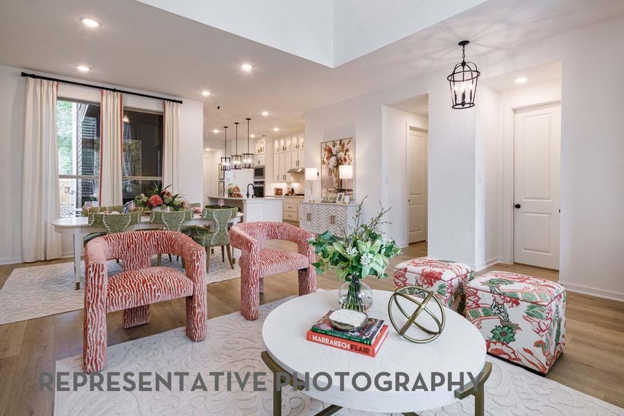 Furnished interior view inside a new home in Bridgeland, Cypress (Image 18).
