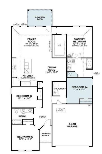 2D floor plan layout of this home in Lane Ranch, Sanger, TX (Image 2). 2D floor plan layout of this home in Lane Ranch, Sanger, TX (Image 2).