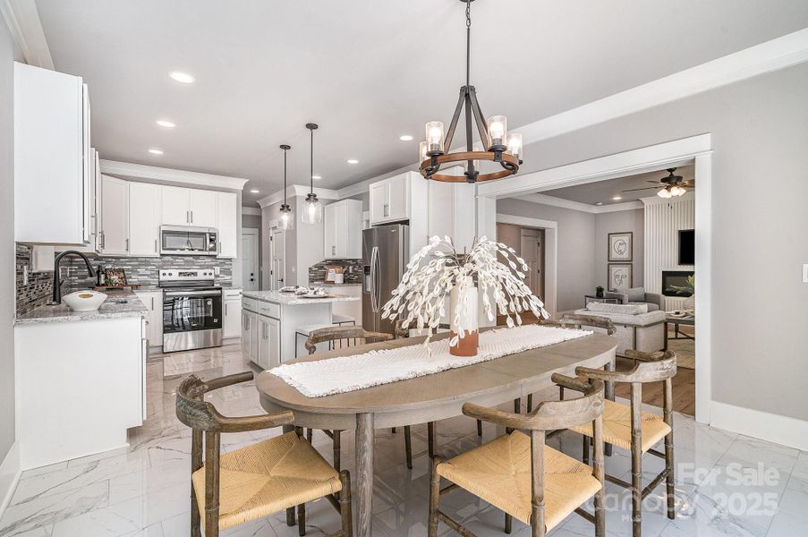 Kitchen and eating area