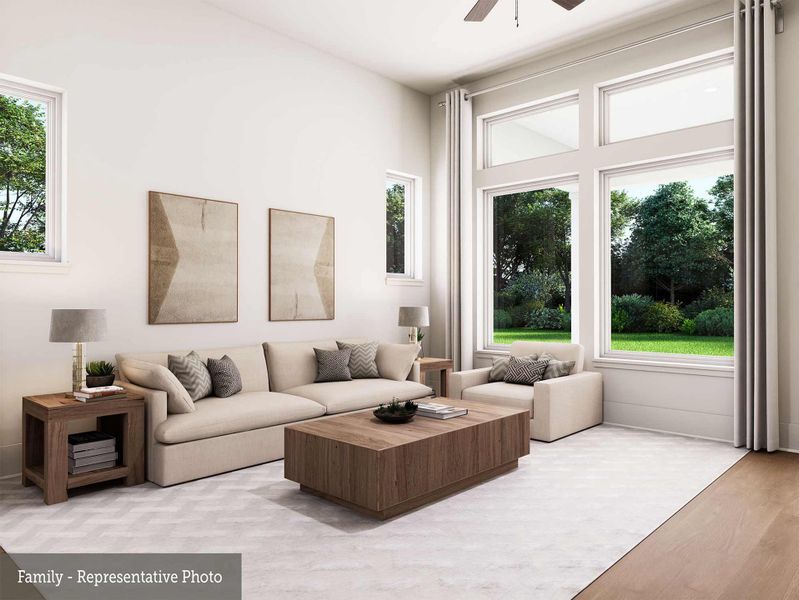 Furnished interior view inside a new home in Walden Creek – Reserve Collection, Montgomery (Image 5). Furnished interior view inside a new home in Walden Creek – Reserve Collection, Montgomery (Image 5).