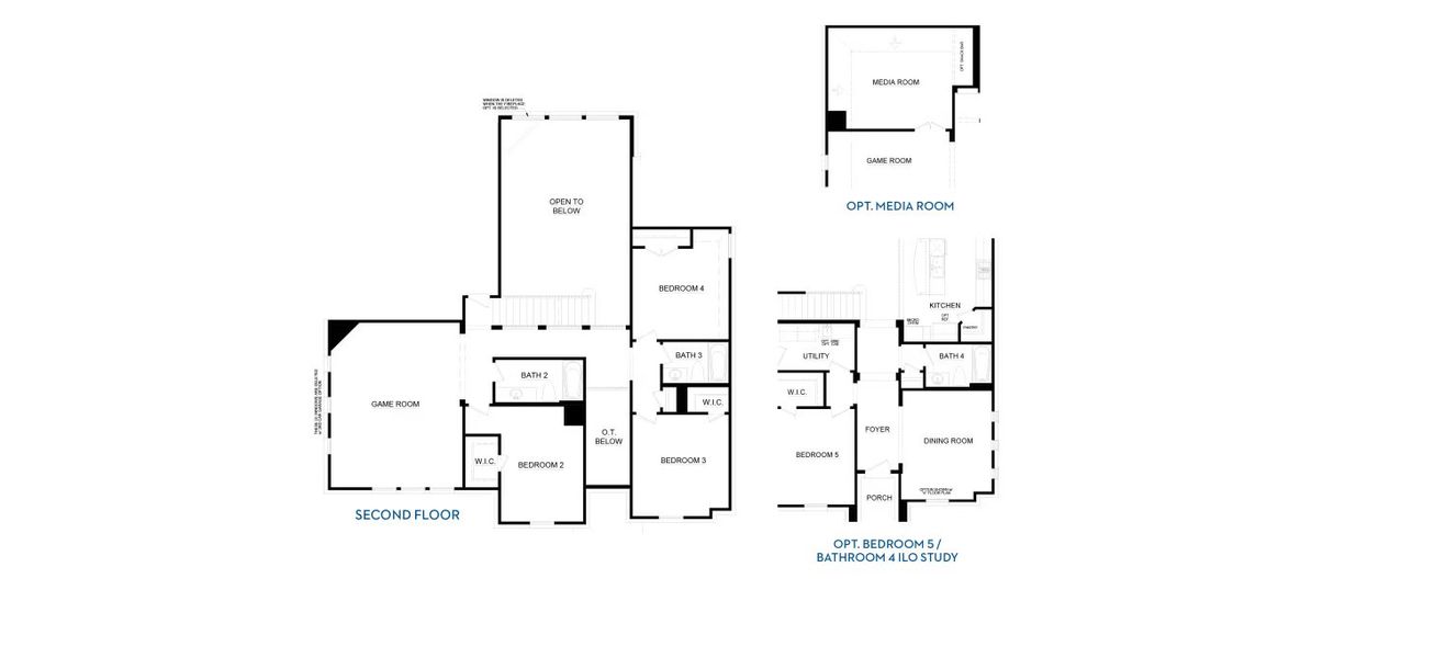 2D floor plan layout of this home in Lovers Landing, Forney, TX (Image 5).