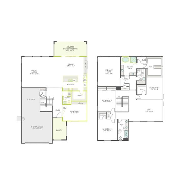 2D floor plan layout of this home in Terraza, San Tan Valley, AZ (Image 4). 2D floor plan layout of this home in Terraza, San Tan Valley, AZ (Image 4).