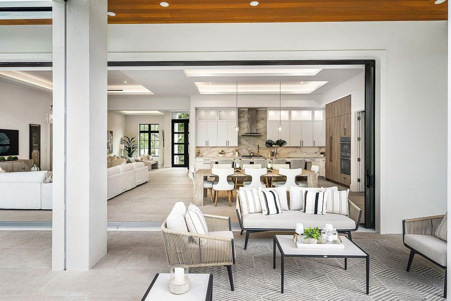 Expanded living with retractable sliders Expanded living with retractable sliders