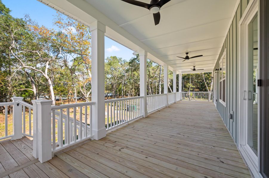Exterior details and patio area of a home in Charleston County Homes, Mount Pleasant (Image 4).