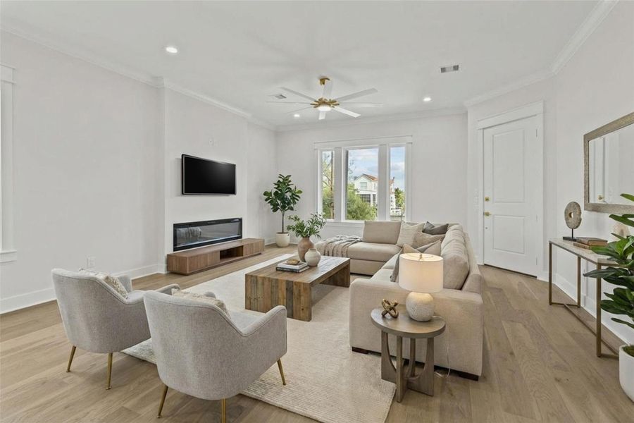 Virtually staged photo