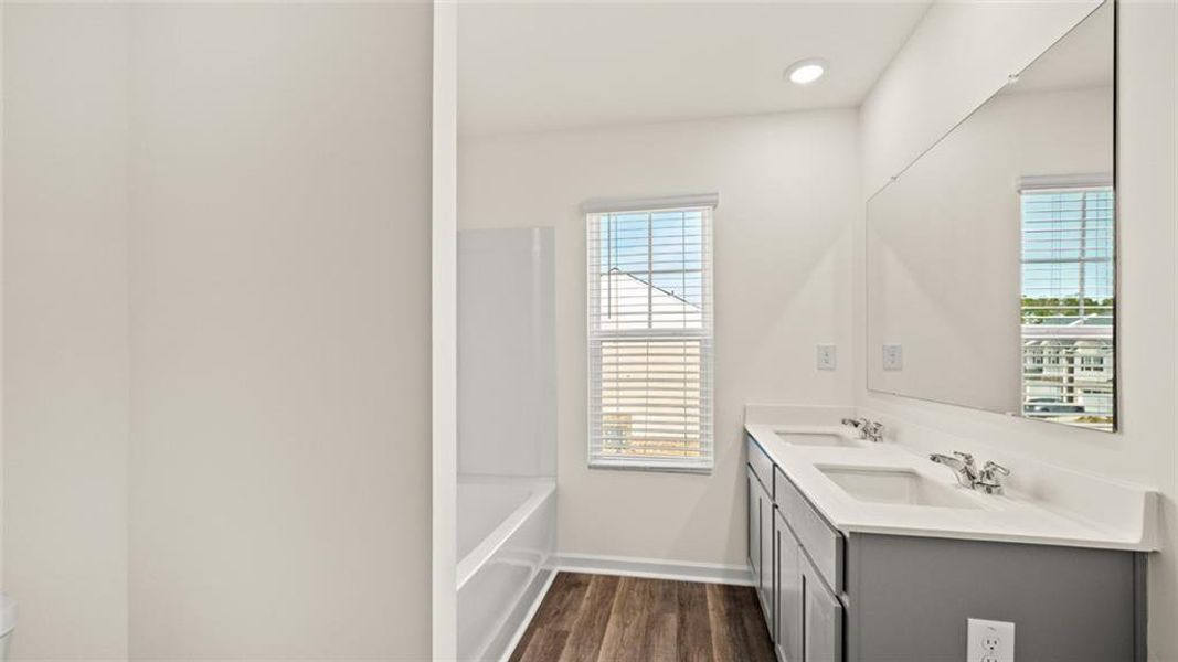Furnished interior view inside a new home in Inverness at Sugarloaf, Lawrenceville (Image 5). Furnished interior view inside a new home in Inverness at Sugarloaf, Lawrenceville (Image 5).