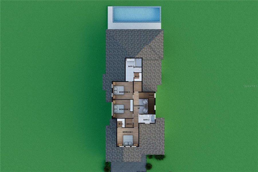 2D floor plan layout of this home in , Winter Park, FL (Image 4). 2D floor plan layout of this home in , Winter Park, FL (Image 4).