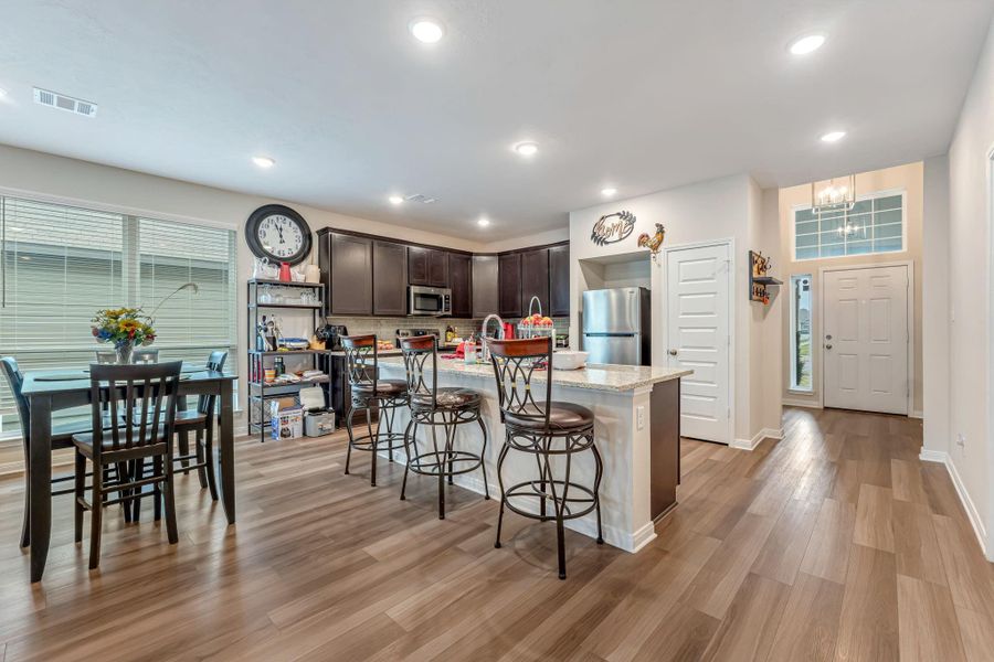 Entrance, kitchen view