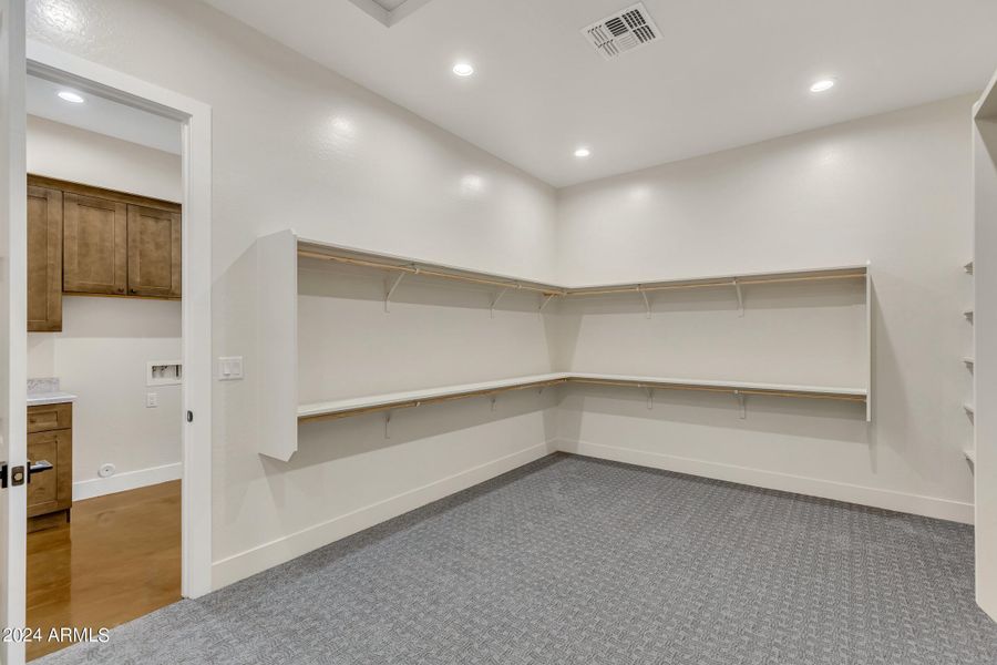 Spacious Primary Closet