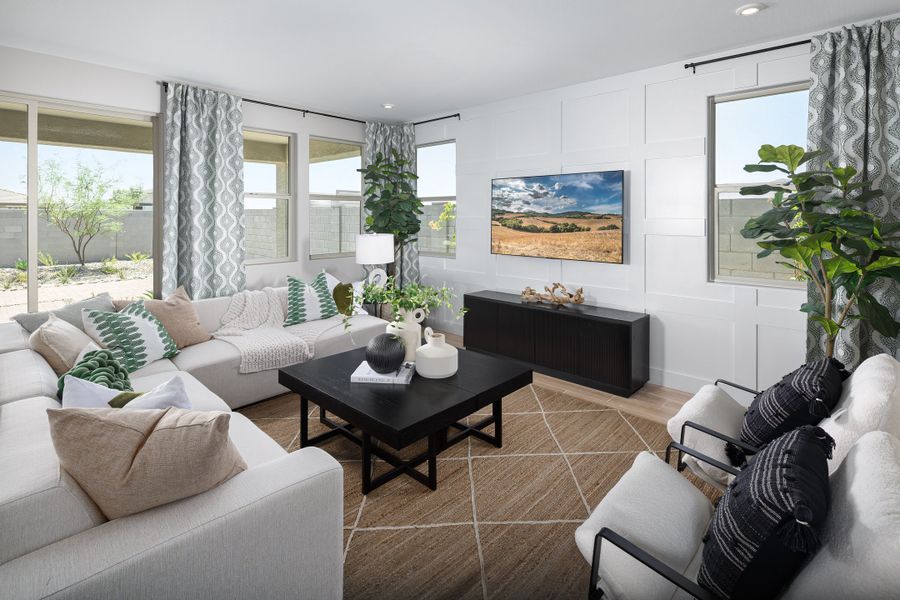 Representative furnished interior of a home built from the Irwin by Beazer Homes in Marbella at Windrose, Waddell (Image 11).