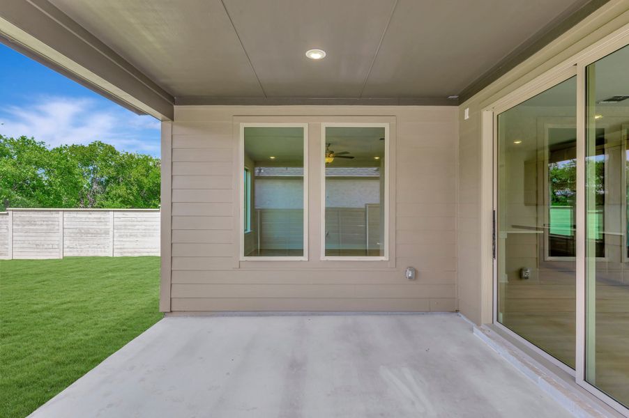 Exterior details and patio area of a home in Treeline, Justin (Image 23). Exterior details and patio area of a home in Treeline, Justin (Image 23).