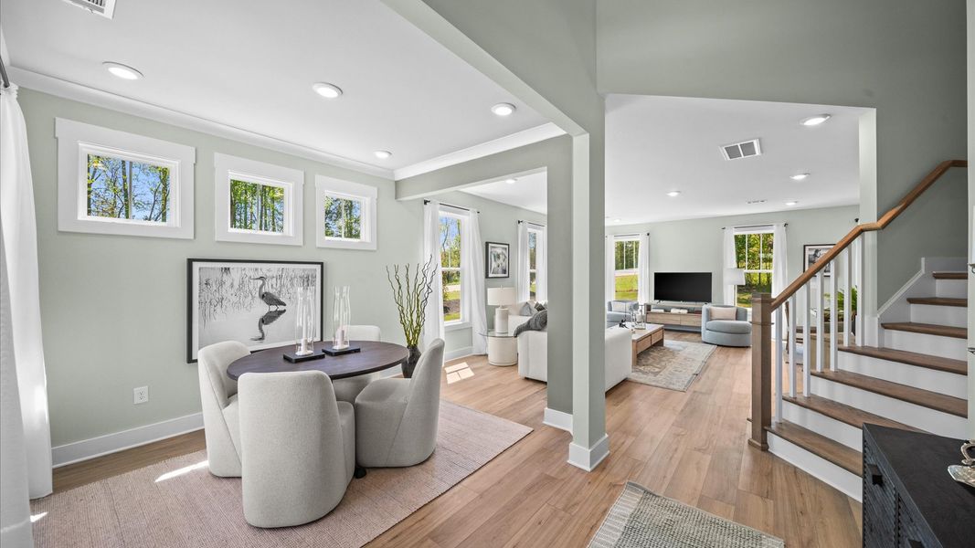 Furnished interior view inside a new home in Creeks at Midway, Anderson (Image 7).