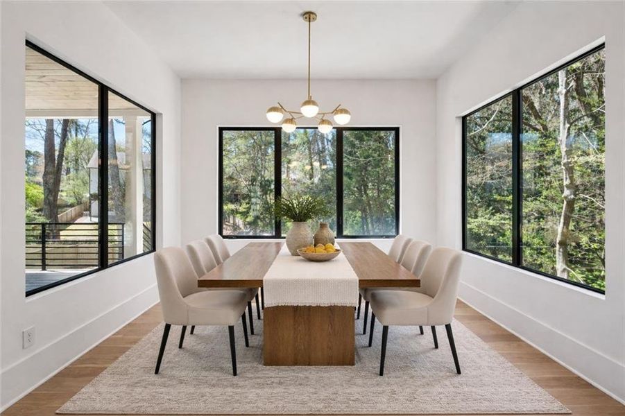 Furnished interior view inside a new home in , Atlanta (Image 6).