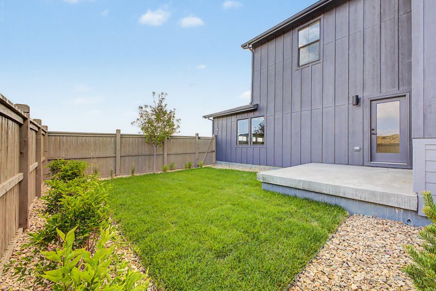 Exterior details and patio area of a home in West Grange, Longmont (Image 17). Exterior details and patio area of a home in West Grange, Longmont (Image 17).