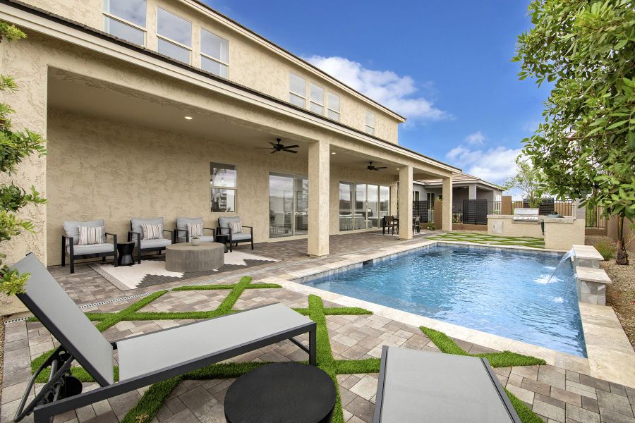 Representative exterior photo of a completed home built from the Mahogany by Mattamy Homes in Miravida, Surprise, AZ (Image 22).