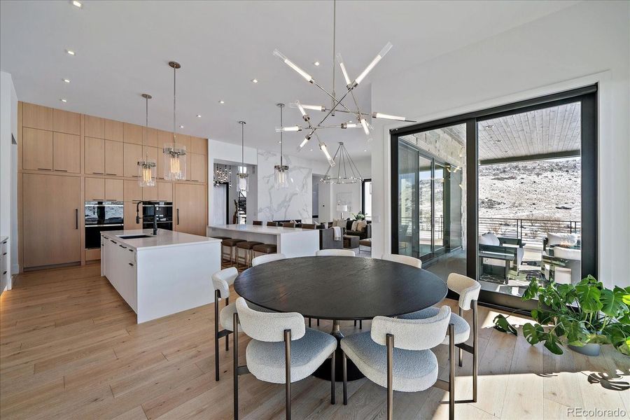 Dining Room with Doors to Covered Patio