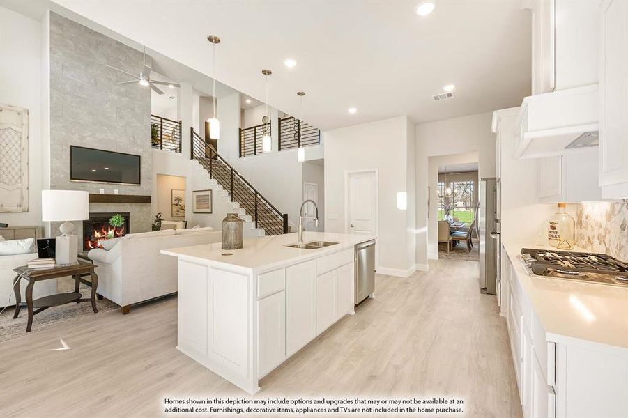 Furnished interior view inside a new home in ArrowBrooke, Aubrey (Image 13).