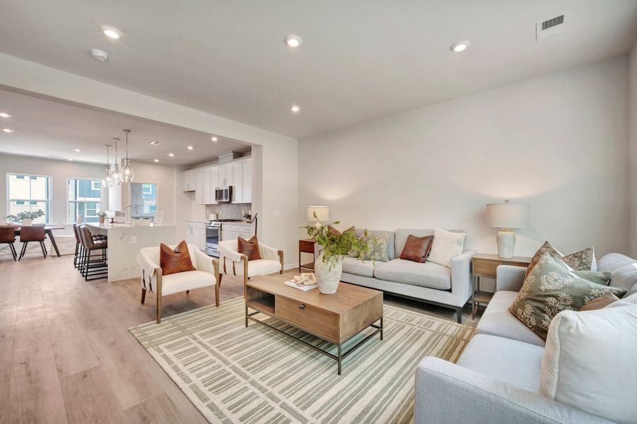 Representative furnished interior of a home built from the Huck by Tri Pointe Homes in Twinleaf Townes, Chapel Hill (Image 5).
