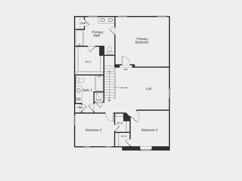 2D floor plan layout for the Plan 2089 by KB Home in Seaton Hollow, Jacksonville, FL (Image 3).