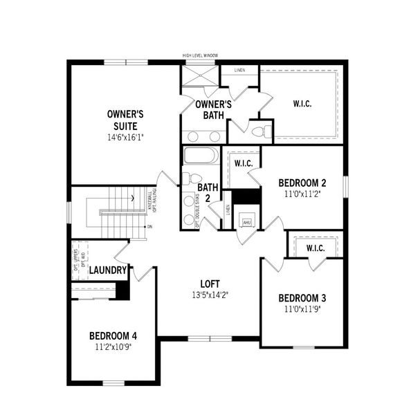 2D floor plan layout of this home in Tradition - Cadence, Port St. Lucie, FL (Image 3).
