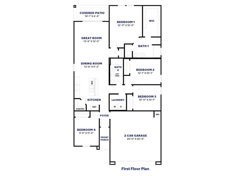 2D floor plan layout for the Dalton by D.R. Horton in Sorrento, Maricopa, AZ (Image 5). 2D floor plan layout for the Dalton by D.R. Horton in Sorrento, Maricopa, AZ (Image 5).