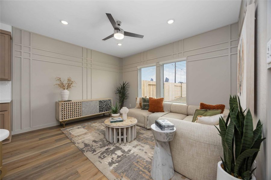 Furnished interior view inside a new home in Grand West, Houston (Image 10).