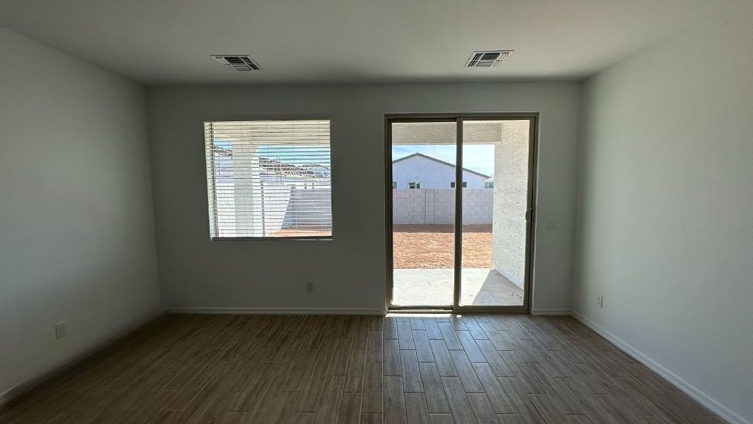 Great room, slider to covered patio